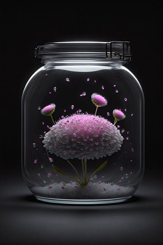 Delicate flower in a weck jar.
