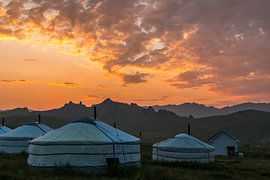 Gers auf der mongolischen Hochebene im Gorhi-Terelzj-Nationalpark von Andre Brasse Photography