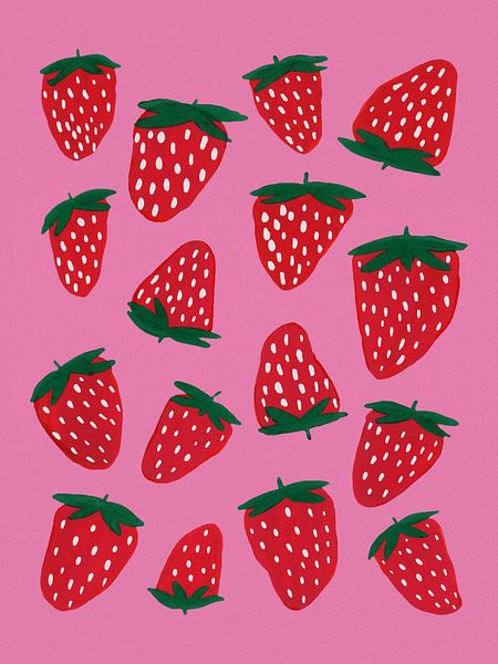Schattige aardbeien van Angela Minca