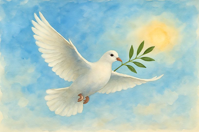 Freedom dove painting. by Johannes