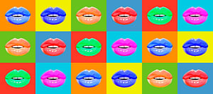 Lippen popart