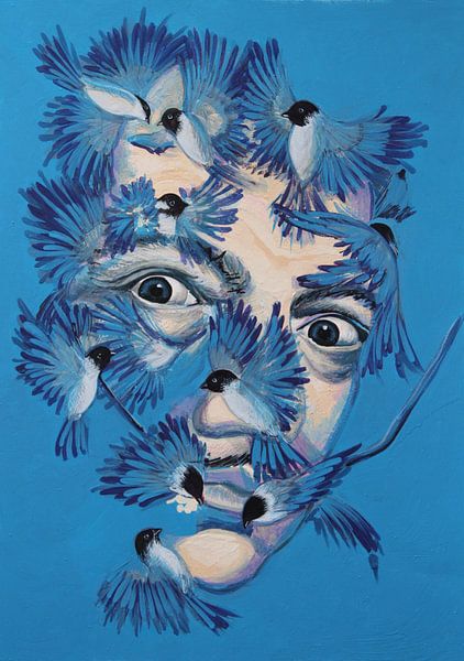 Dalí and Chickadees, Irina Corduban, 2015 von Bridgeman Images