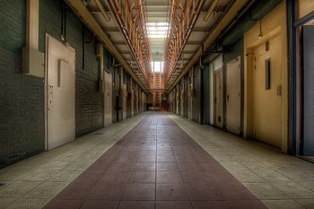 Zellenblock in eine verlassene gefängnis
