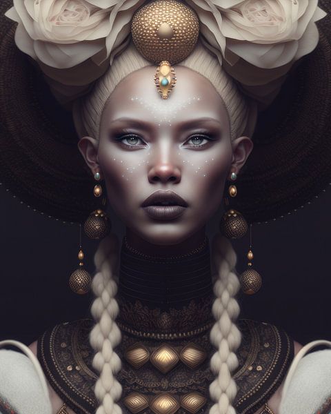 Portrait "Queen of the earth" by Carla Van Iersel