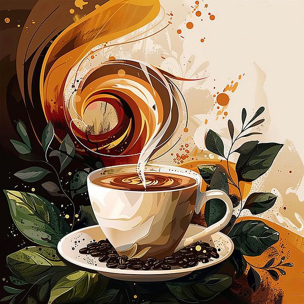 drink a cup of coffee or cappuccino by Egon Zitter