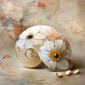 Floral Seashell by Jacky