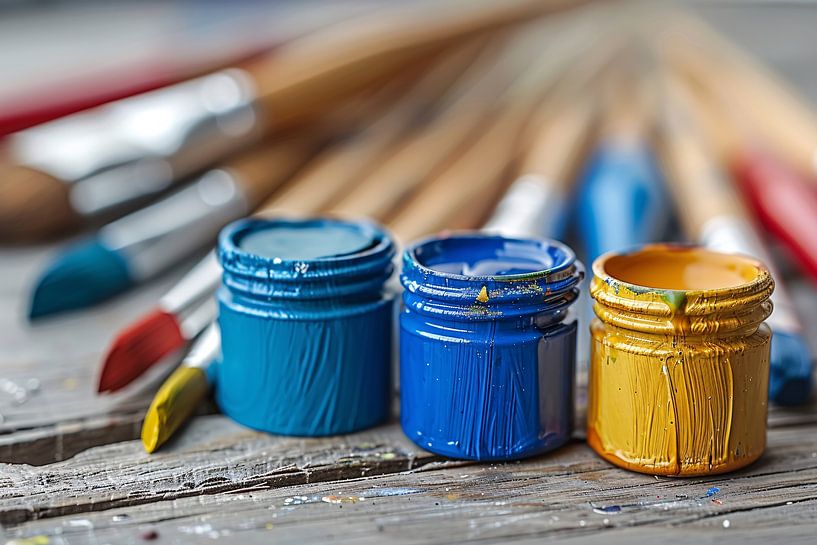 Abstract potten en kwasten van Art & Soul Creations