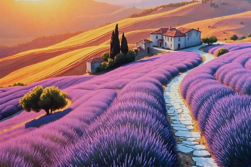 Lavendelfeld in der Provence von Jan Bouma