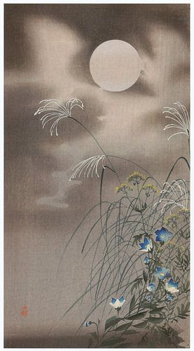 hara Koson - Herfstbloem met maan (bewerkt)
