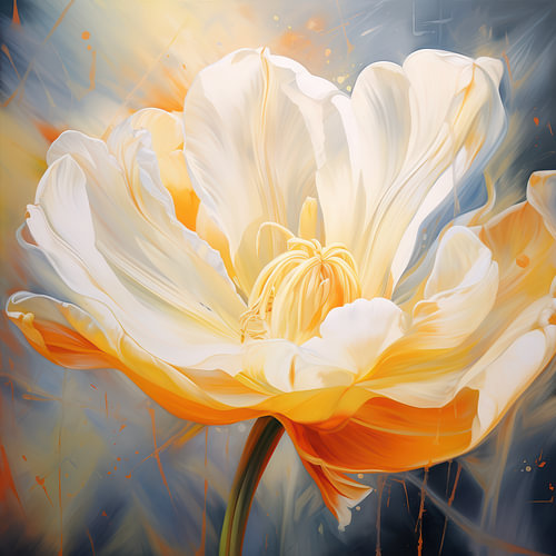 Moderne Tulpe Blume grafisches Artwork