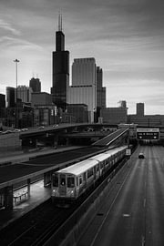 Chicago blue line trein