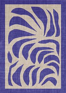 TW Living - BLUE Linen - IBIZA FLOWER ONE
