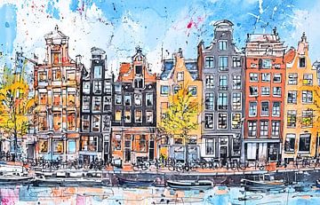 Modern Amsterdam by Abstract Painting