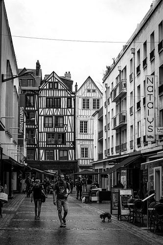 Rouen in black and white
