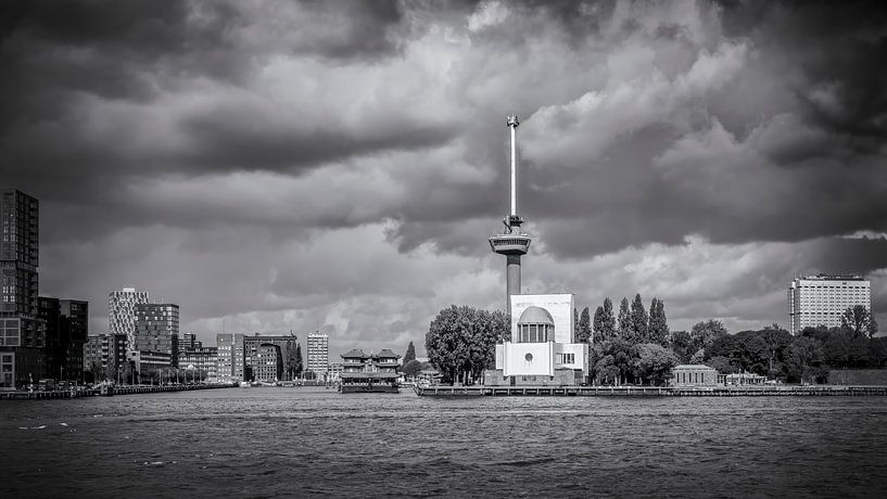 Bâtiment du Maastunnel et Euromast à côté du Parkhaven à Rotterdam par Paysages urbains - Rick Van der Poorten Photography