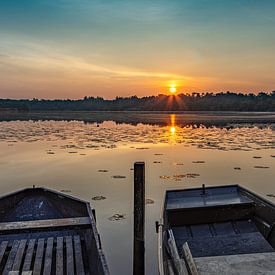 Rowing boats at the pond by Paul Lagendijk