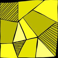 Geel antiek raam abstract