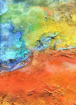 red and blue river by Claudia Gründler