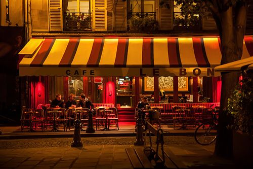 Café le Bonaparte handgefertigtes Digipainting von Maarten Visser