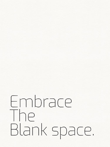 Embrace the Blank Space – Minimalistische Tekstkunst | Rustige Beige Wanddecoratie