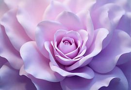 Close-up Photograph of an Artificial Lavender Rose by Markus Gann