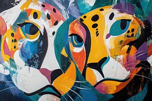 Lions Face | Bunte Löwen