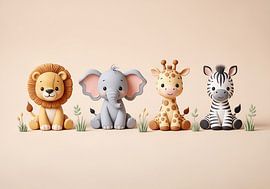 Niedliche Safari-Tierfreunde von taufid hidayat