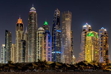 Skyline Dubai Marina van Jeroen Kleiberg