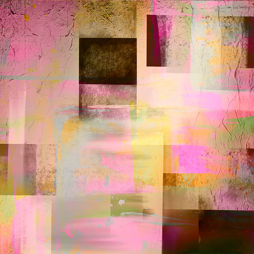 Modern abstract art in pink and burgundy.