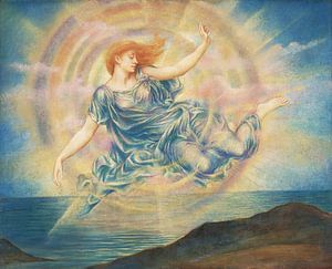 Evelyn De Morgan, l'étoile du soir au-dessus de la mer - 1914 sur Atelier Liesjes