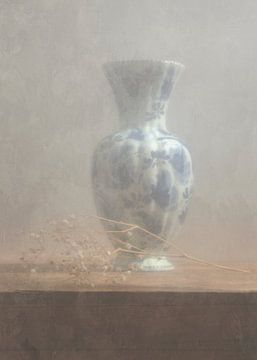 Nature morte avec un vase bleu de Delft