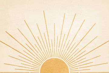 Gele zon nr. 5 van Apolo Prints