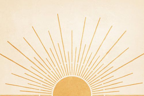 Boho Yellow Sun no. 5 by Apolo Prints