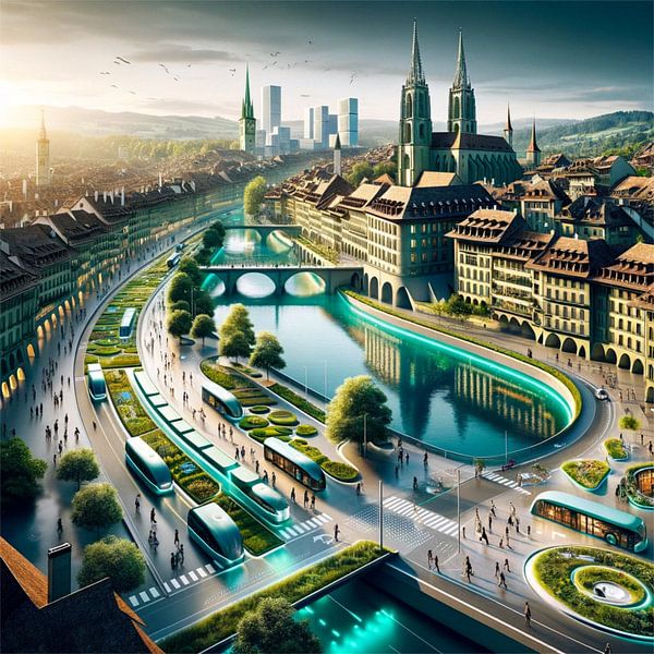 Bern - Futuristic Cities by Eric Nagel