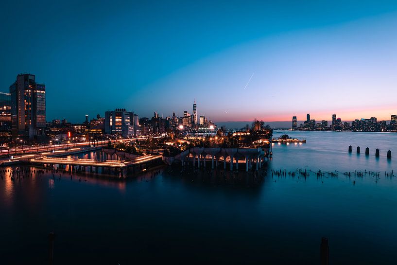 Little Island - Blue Hour over Manhattan by swc07