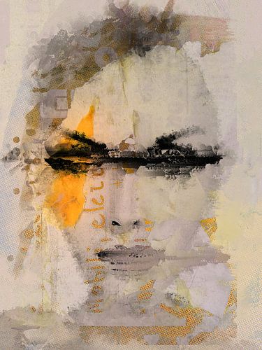 Het gezicht met de oranje streep