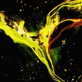Engel van de Nacht - abstract geel van Christine Nöhmeier