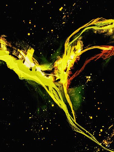 Engel van de Nacht - abstract geel