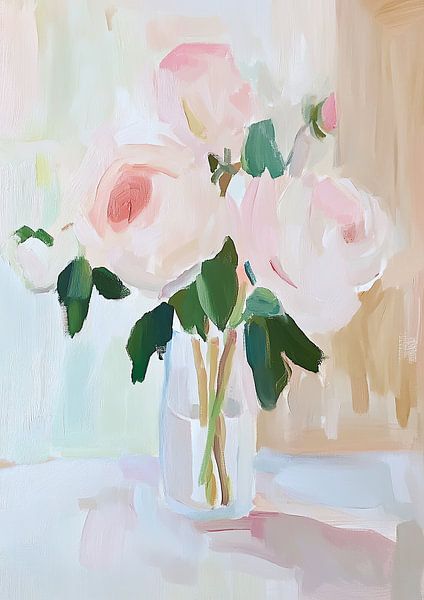 Roses Flowers Decor Still life Fauvism by Niklas Maximilian
