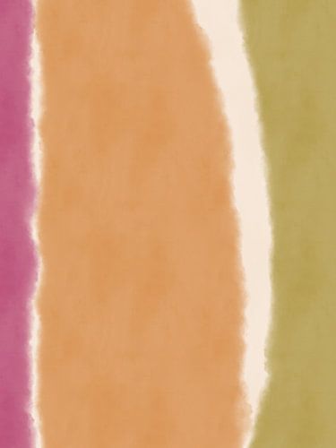 Blocs de couleur abstraits en rose, orange et vert sur Dina Dankers