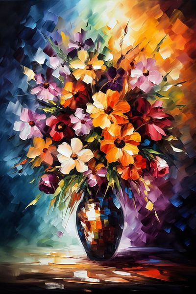 Colourful bouquet of flowers by Jacky