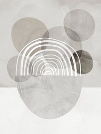 Japandi Regenbogen in Grau von Mad Dog Art