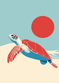 Turtle-Inspired Koi Fish Illustration by Art Kingdom