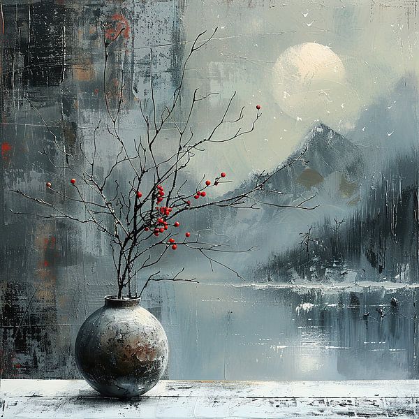 Modern Winter Stilleven van Kunst Kriebels