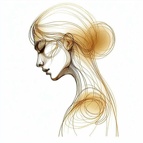 Porträt in Gold und Schwarz.  (3)