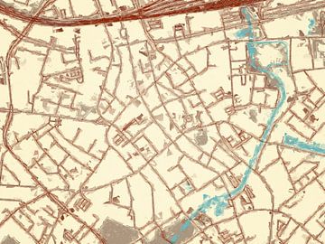 Map of Eindhoven Centrum in the style Blue & Cream by Map Art Studio