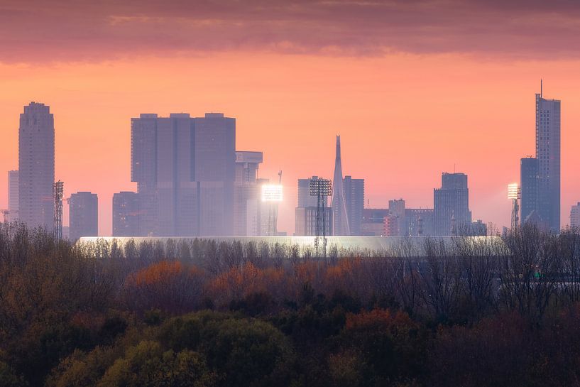 De Kuip - Feyenoord und Skyline Rotterdam von Vincent Fennis