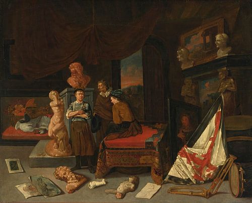 Een beeldhouwer in zijn atelier, Gerard Thomas