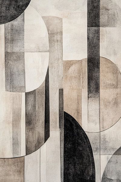 Dessin abstrait minimaliste à l'aquarelle par Imperial Art House