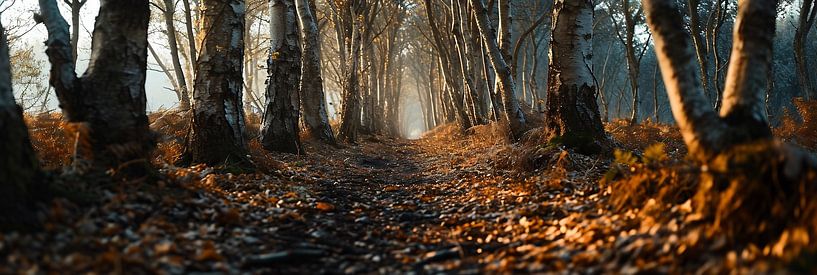 Wandeling in het bos van fernlichtsicht